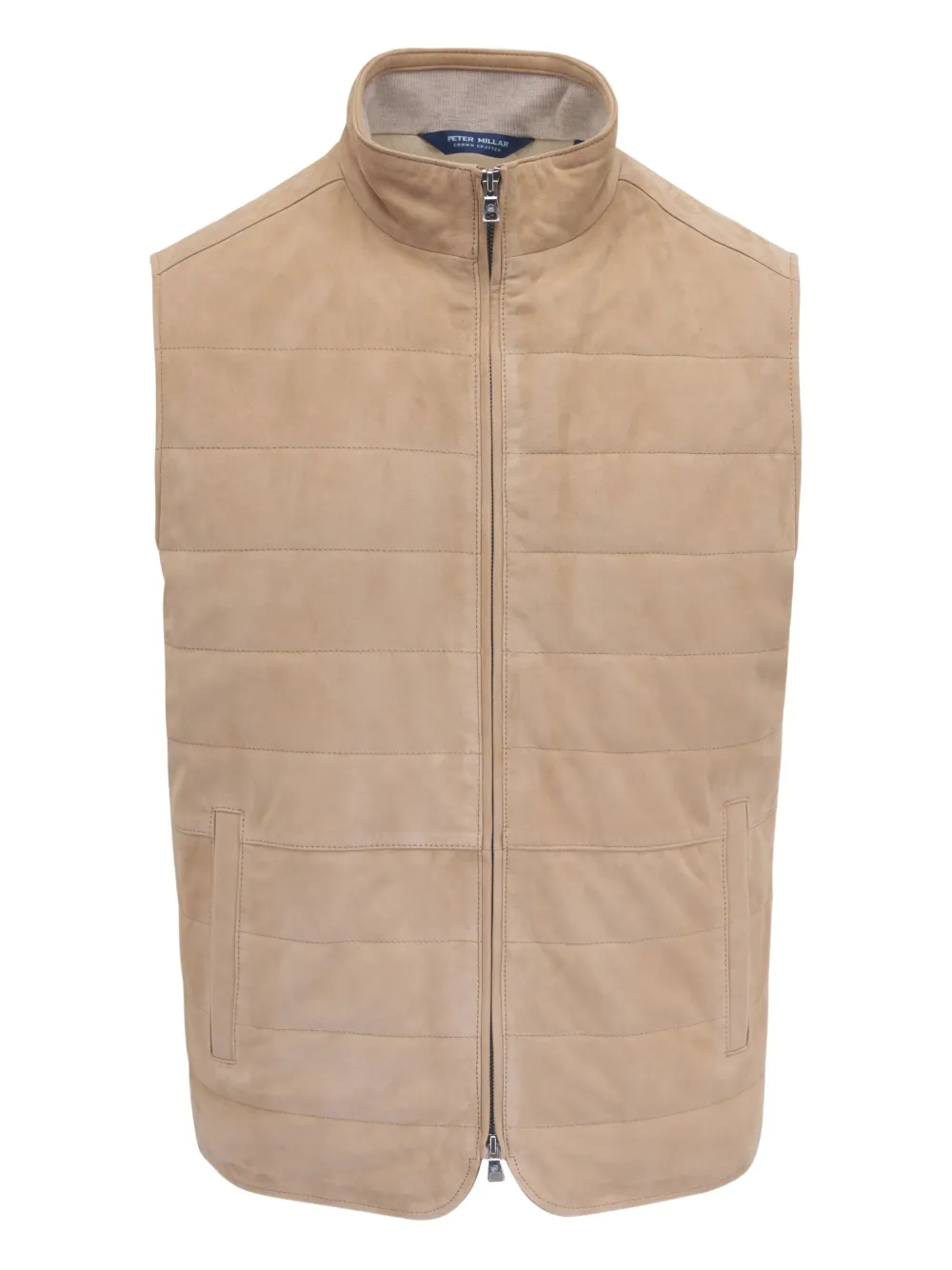 quilted suede gilet