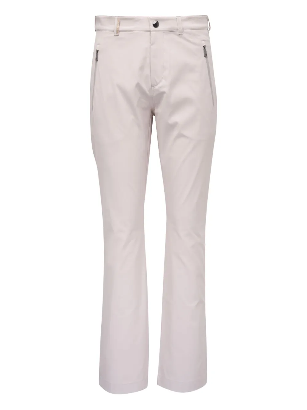 zip-pockets straight-leg trousers