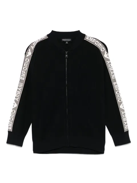 Emporio Armani Kids logo-jacquard cardigan