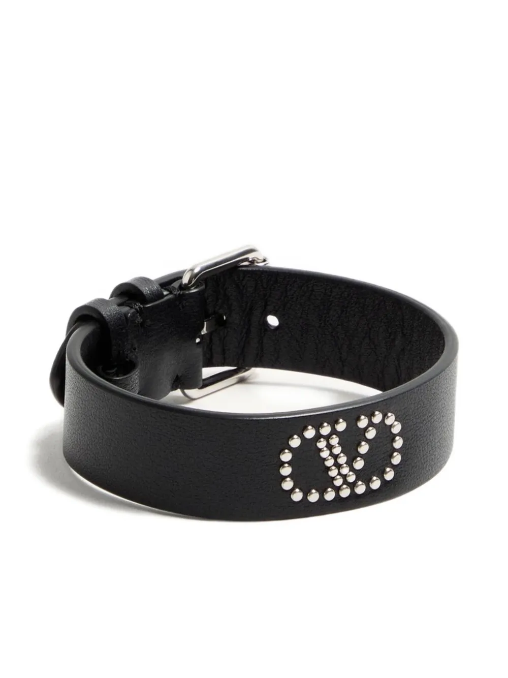Valentino Garavani Garavani Vlogo Signature Leather And Metal Bracelet