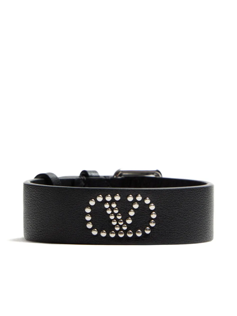 Valentino Garavani Garavani Vlogo Signature Leather And Metal Bracelet