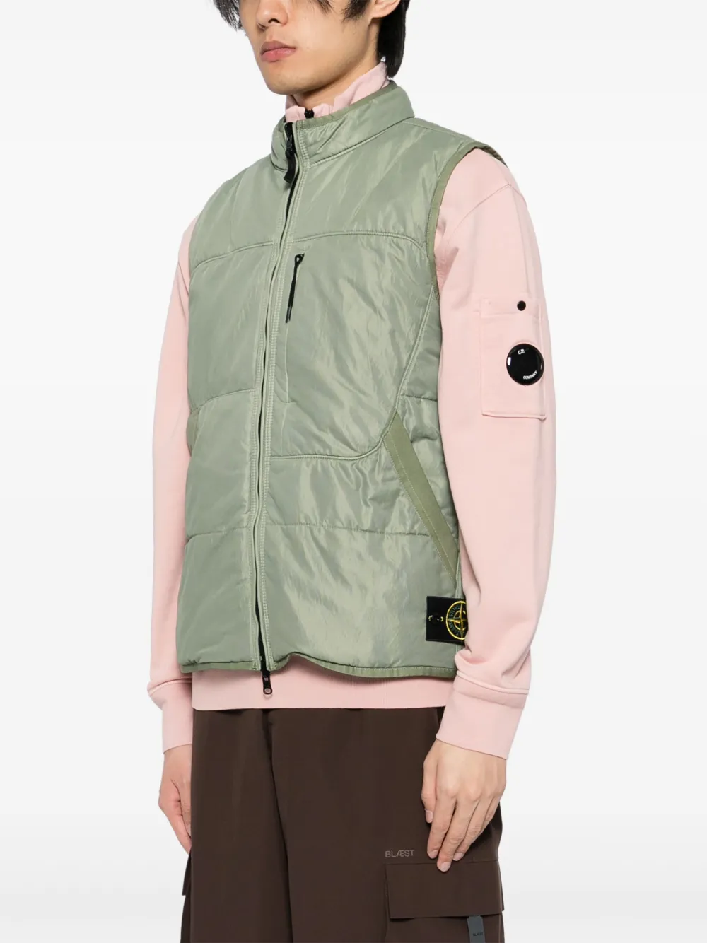 Stone Island Bodywarmer met rits Groen