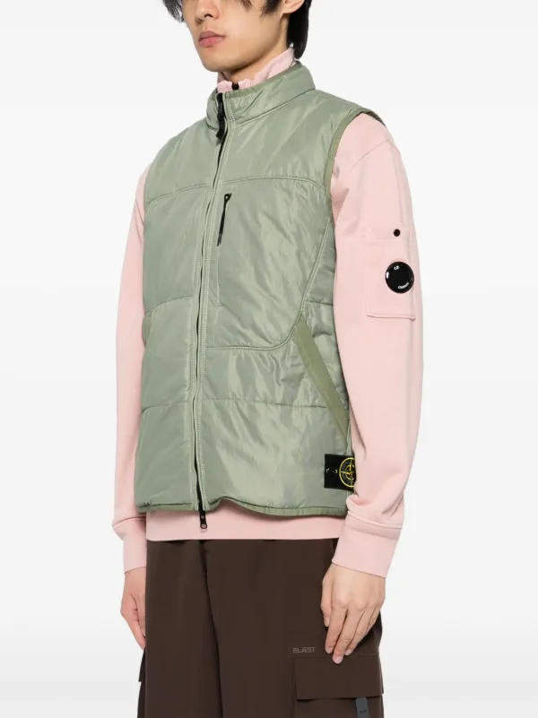 Stone Island Weste Mit Reißverschluss Grün FARFETCH DE