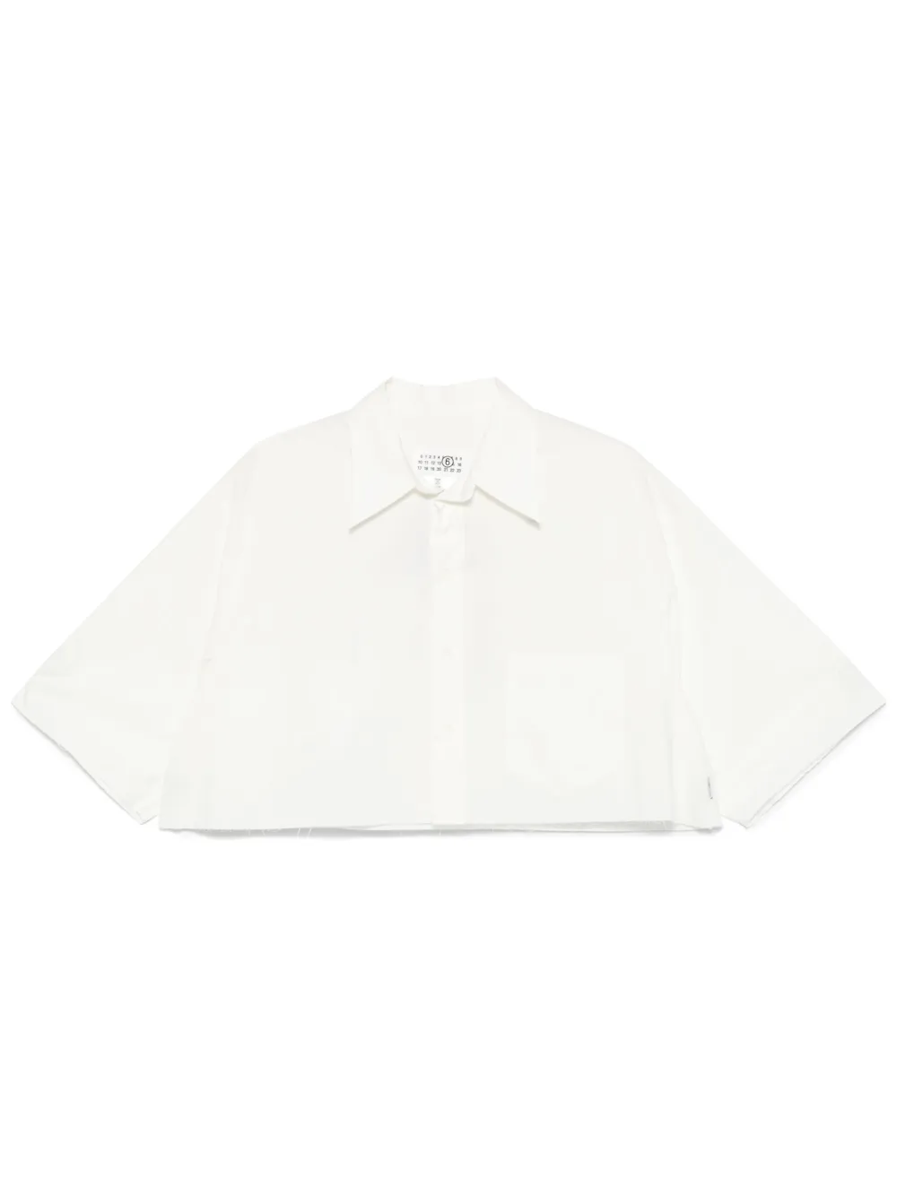 MM6 Maison Margiela クロップド シャツ - ホワイト MM6 Maison Margiela クロップド シャツ - ホワイト