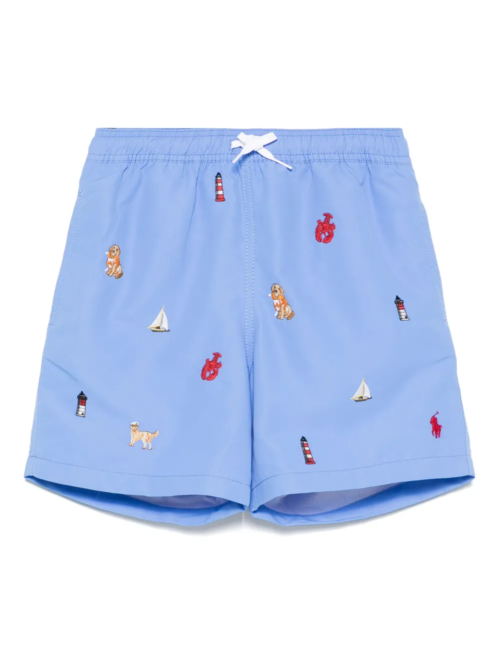 POLO RALPH LAUREN KIDS Shorts met borduurwerk Blauw