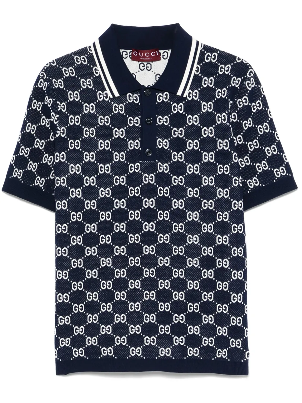 Gucci GG-jacquard polo shirt | Blue | Image 1