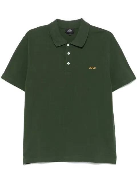 A.P.C. playera tipo polo con logo bordado