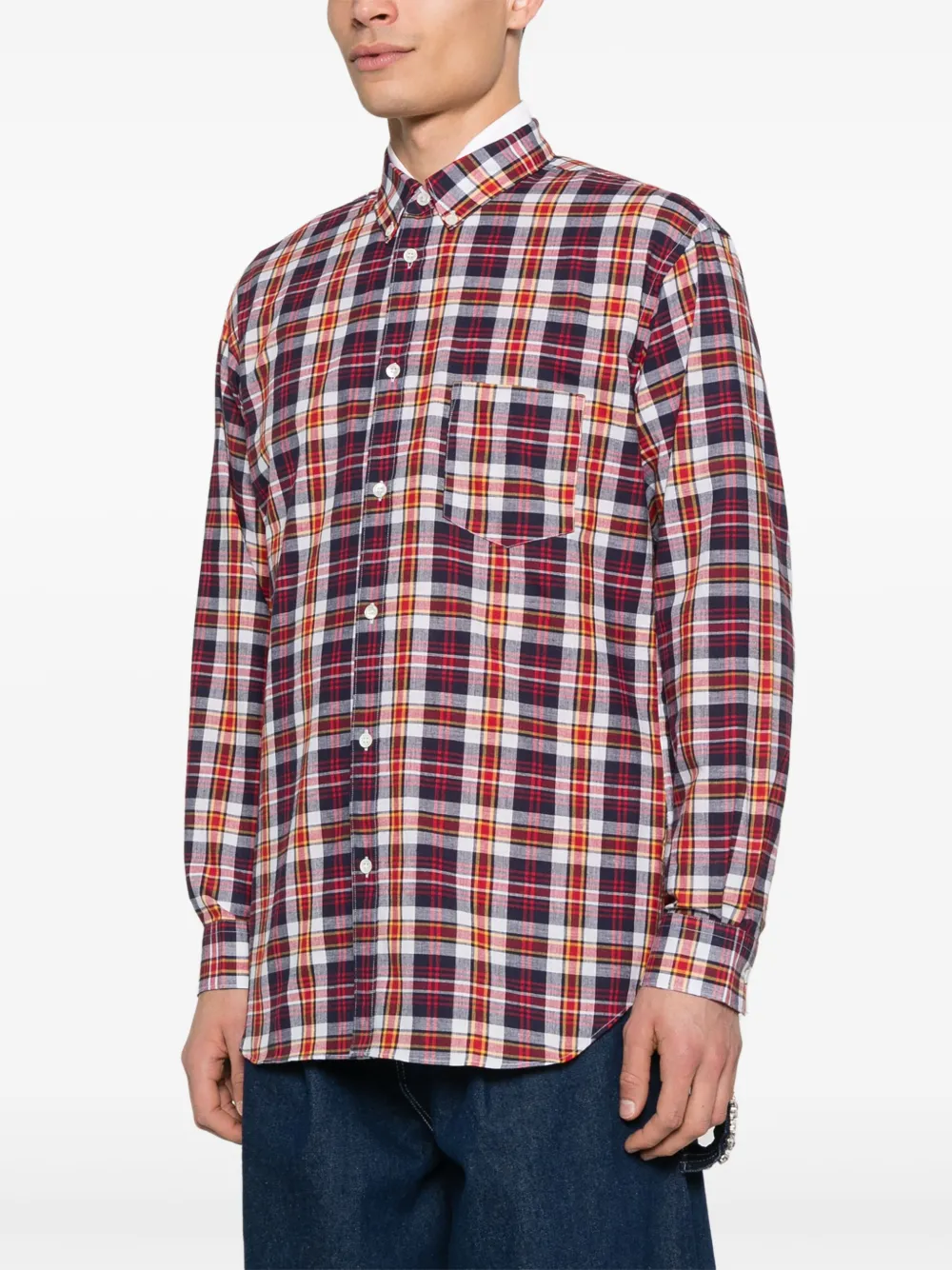 Comme Des Garçons Shirt Geruit overhemd Blauw