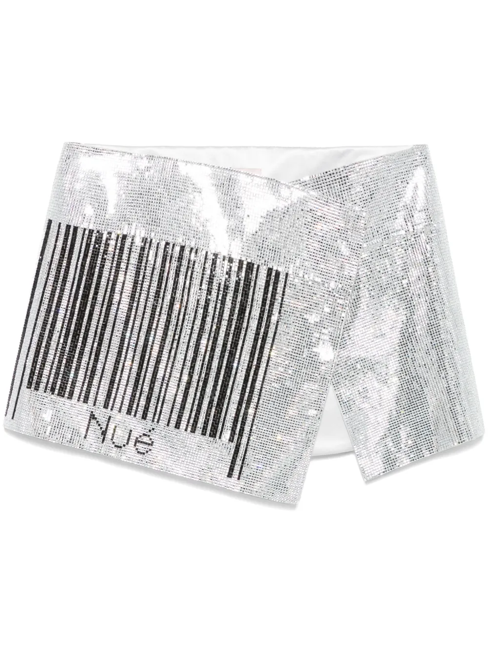 Nuè Barcode Mirror mini skirt