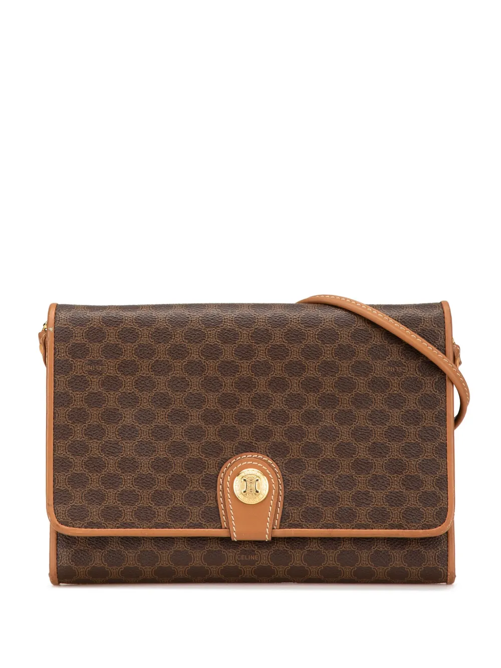 Céline Pre-Owned 2008 マカダム コーテッドキャンバス ショルダーバッグ - ブラウン Céline Pre-Owned 2008 マカダム コーテッドキャンバス ショルダーバッグ - ブラウン