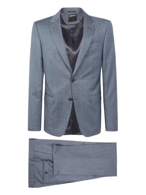 Zegna mélange-effect suit