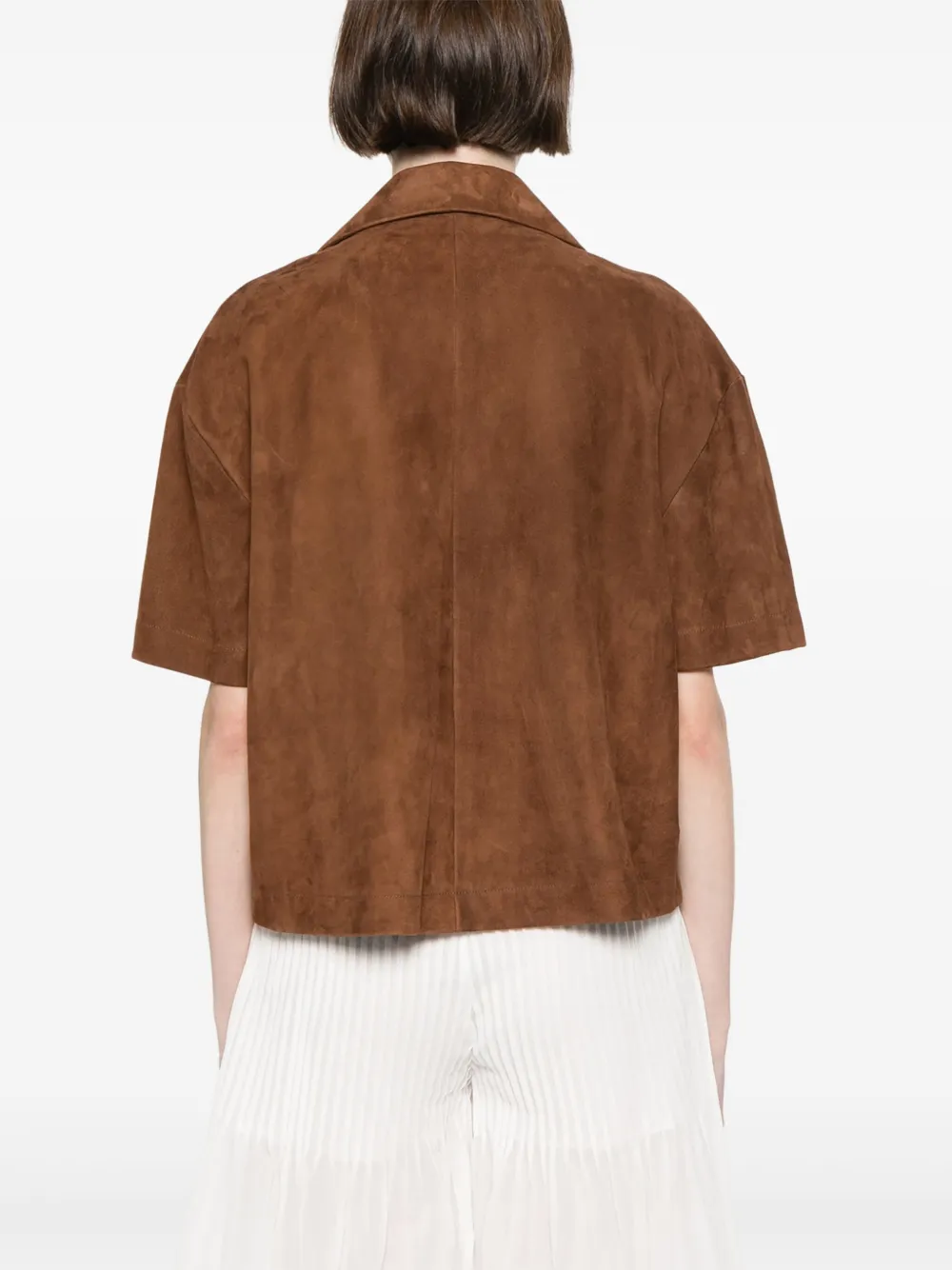 Ermanno Scervino Suède blouse Bruin