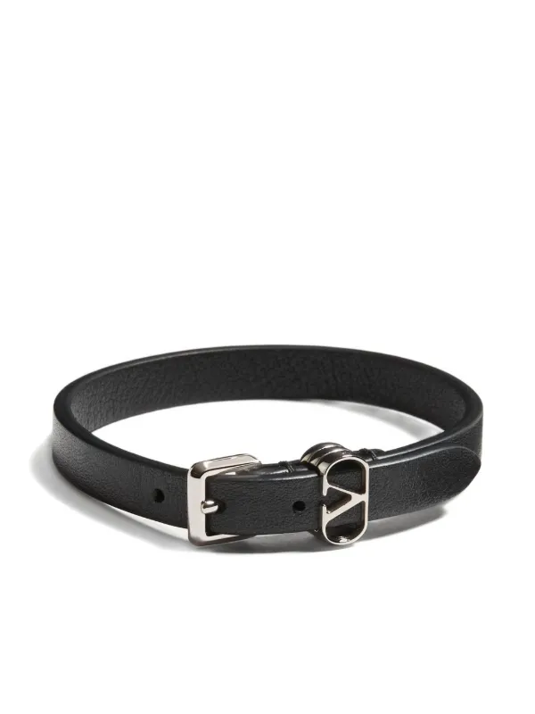 ブレスレット VALENTINO Valentino Garavani Ovalette Leather Bracelet Valentino Garavani Ovalette Bracelet | Black | FARFETCH VN