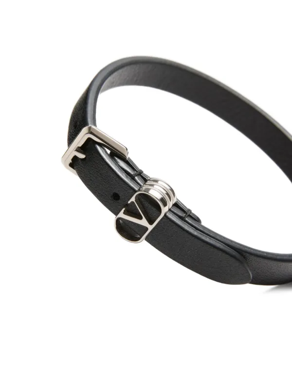 ブレスレット VALENTINO Valentino Garavani Ovalette Leather Bracelet Valentino Garavani Ovalette Bracelet | Black | FARFETCH VN
