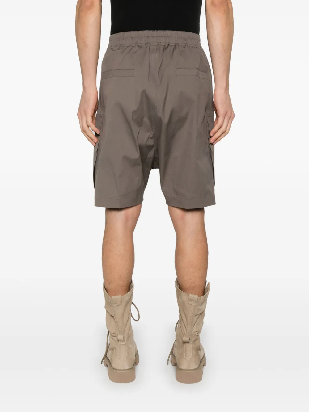 Shop Rick Owens Cargobela Shorts In Grey