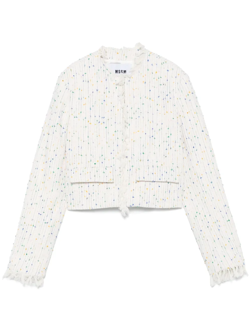 MSGM Jack met franje afwerking Beige