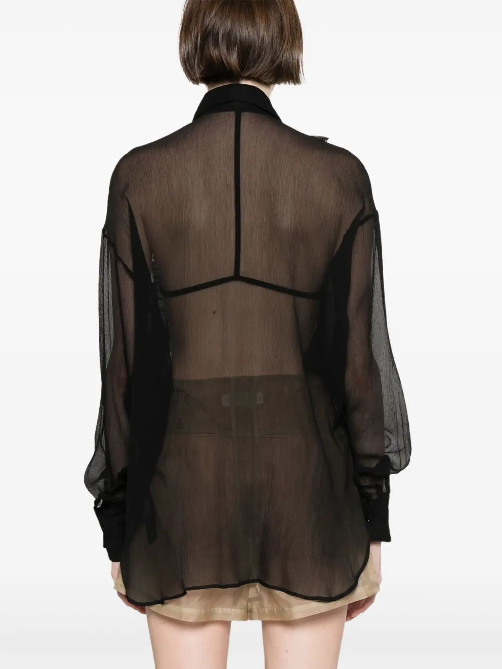 Ermanno Scervino Zijden blouse Zwart