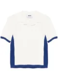 MSGM contrast-trim T-shirt - Neutrals
