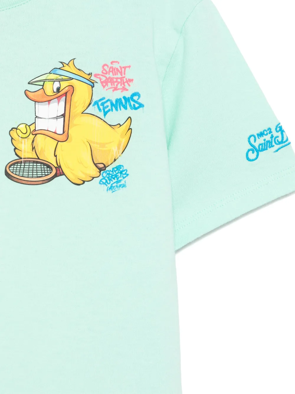 MC2 Saint Barth Kids x Crypto Puppets Ducky Tennis T-shirt Groen