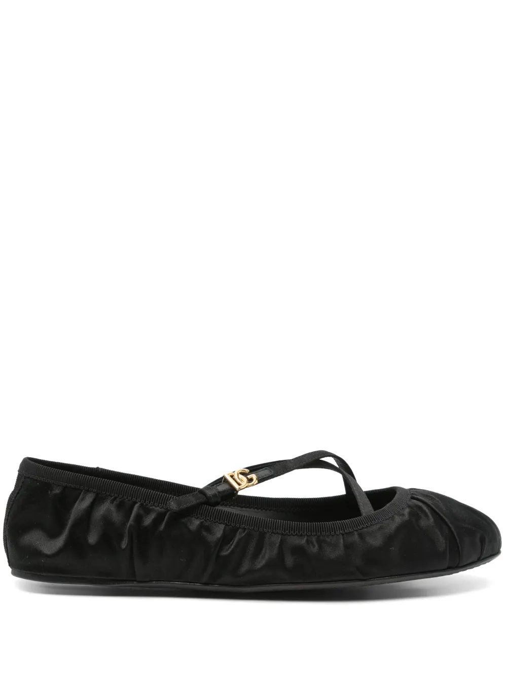 logo-buckle ballet flats