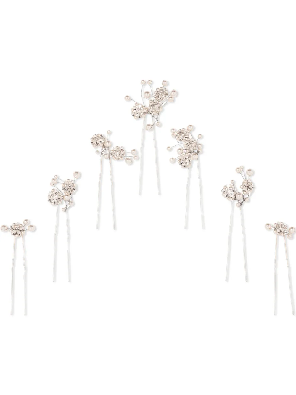 Jennifer Behr Dalila Hairpins (set Of Seven) In シルバートーン