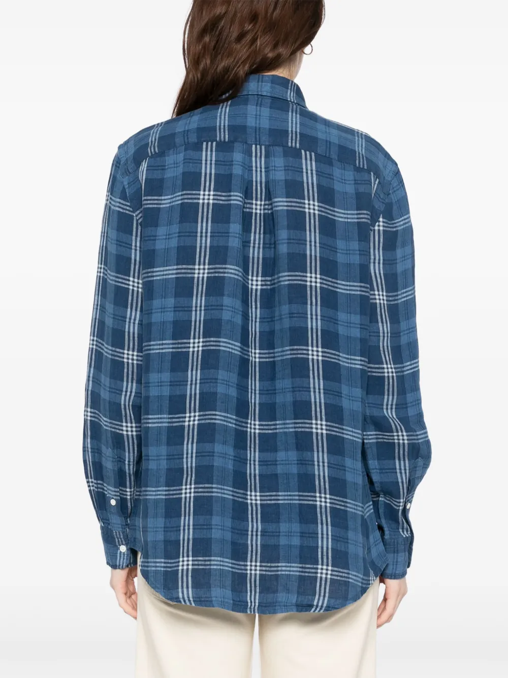 Polo Ralph Lauren Geruit blouse Blauw