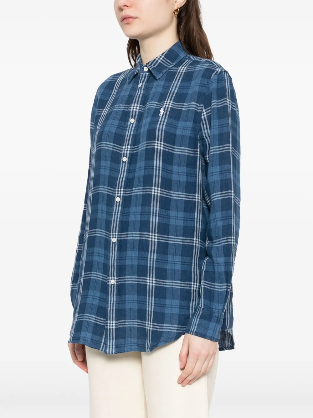 Polo Ralph Lauren Geruit blouse Blauw