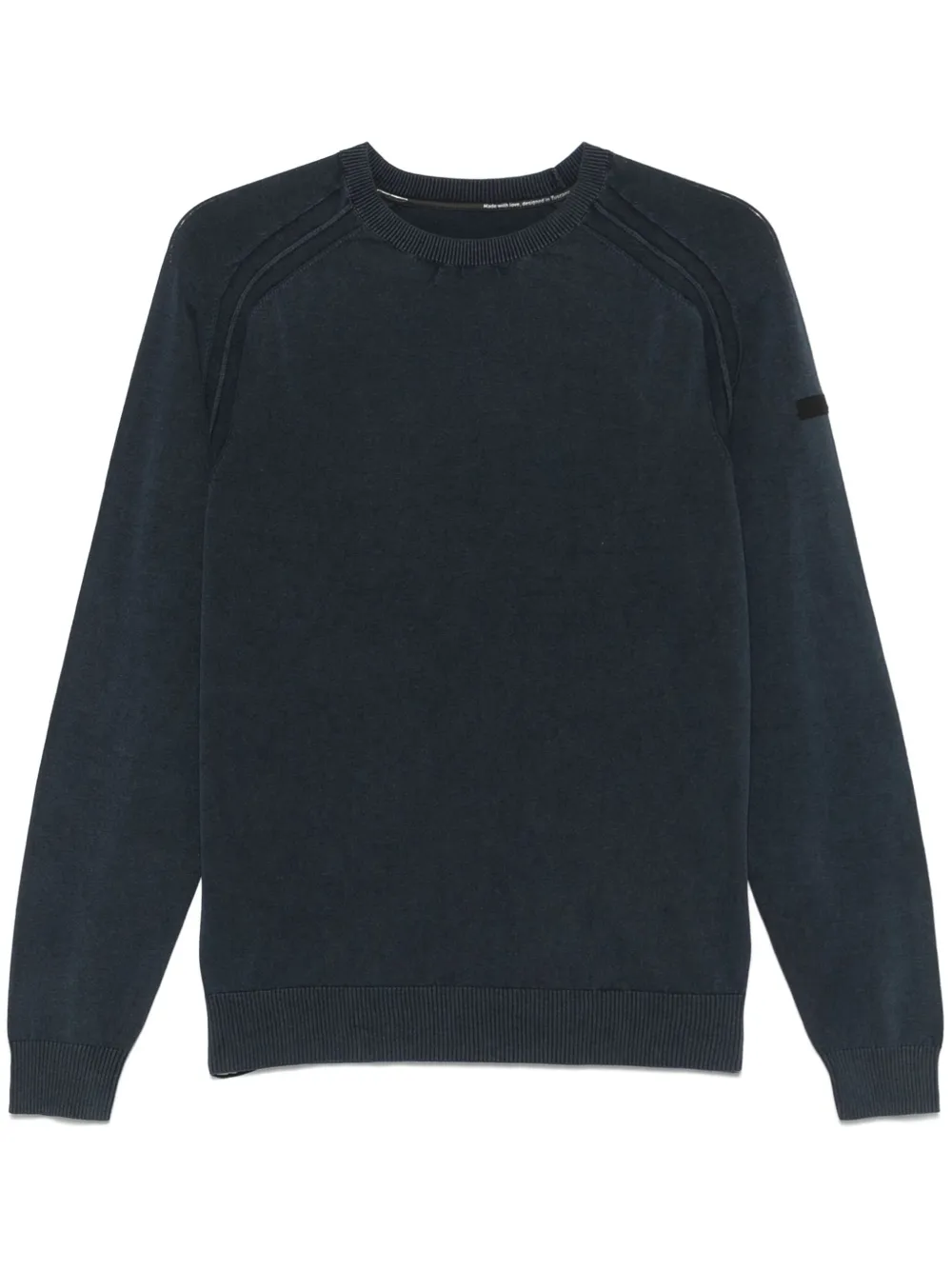 washed-effect crew-neck sweater