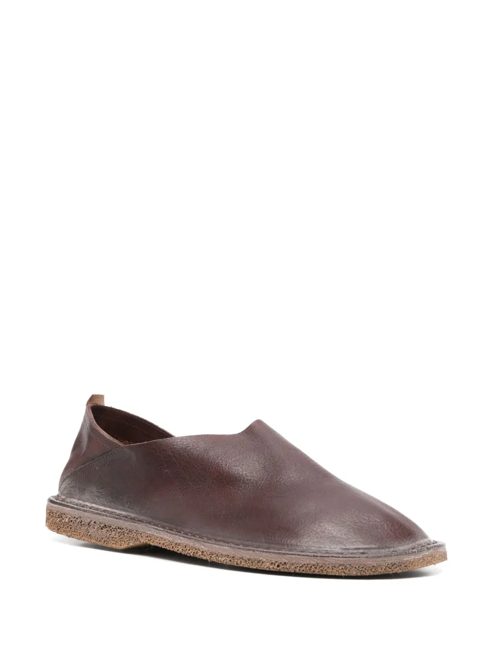 Moma Leren slippers - Bruin