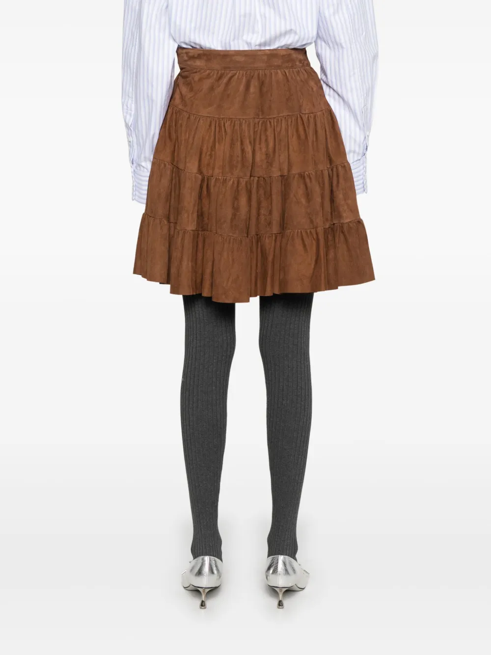 Ermanno Scervino Suède mini-rok Bruin