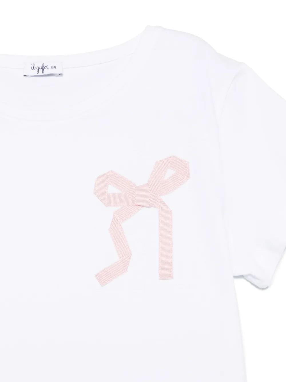 Il Gufo T-shirt met strik Wit