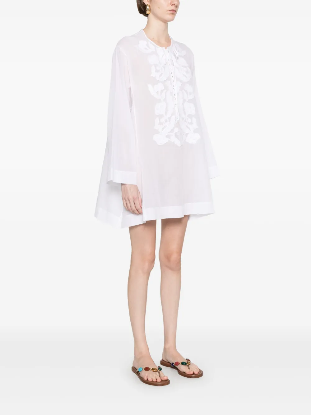 Ermanno Scervino Mini-jurk met patch-detail Wit