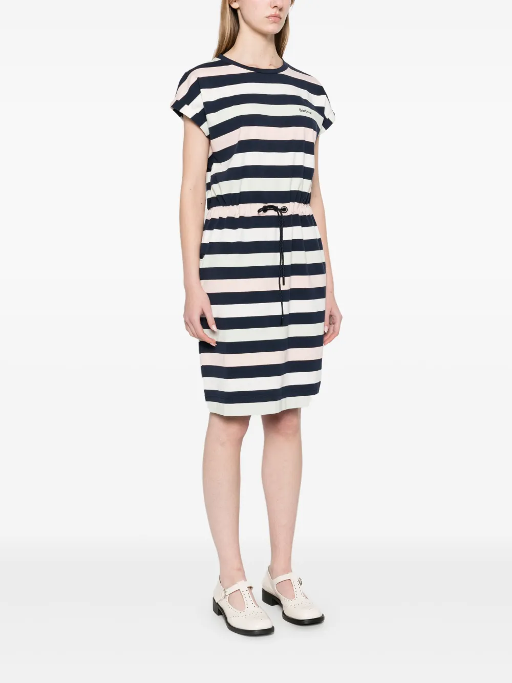 BARBOUR MARLOES STRIPE MIDI DRESS 