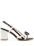 TWINSET 75mm logo-plaque sandals - Black