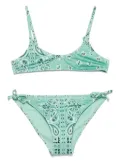 MC2 Saint Barth Kids Paloma Jr bikini set - Green