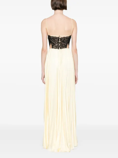 Self-Portrait satin lace maxi dress SS25039XY - 3