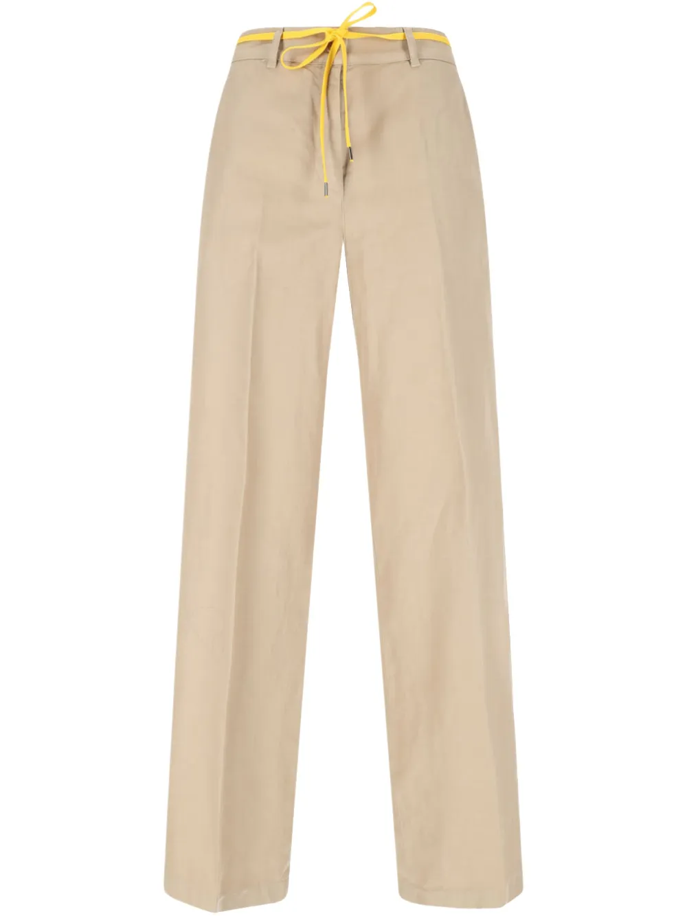 pressed-crease trousers