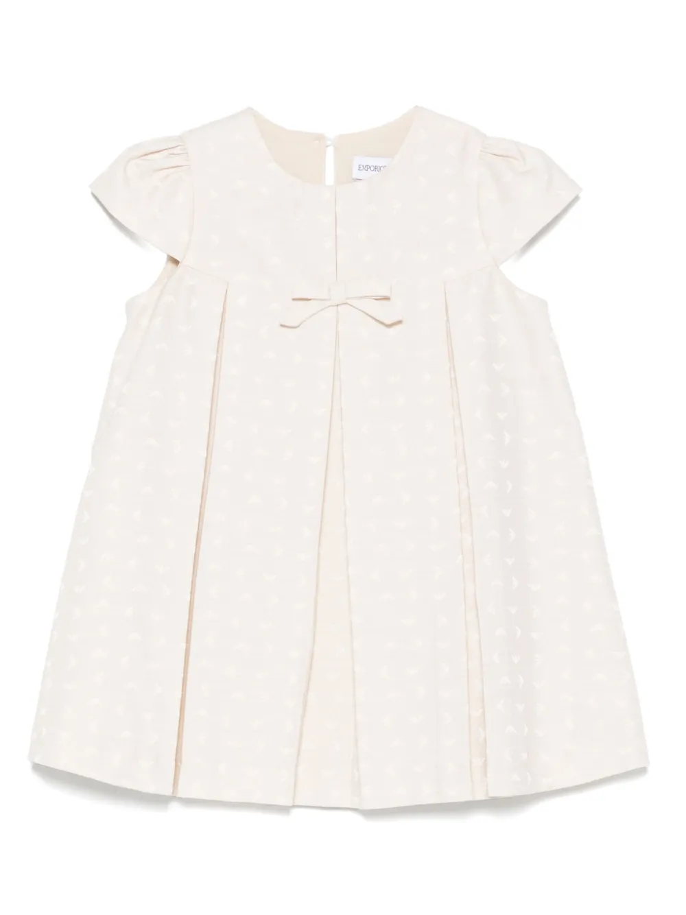 Emporio Armani Kids ロゴ ジャカード ワンピース - ニュートラル Emporio Armani Kids ロゴ ジャカード ワンピース - ニュートラル
