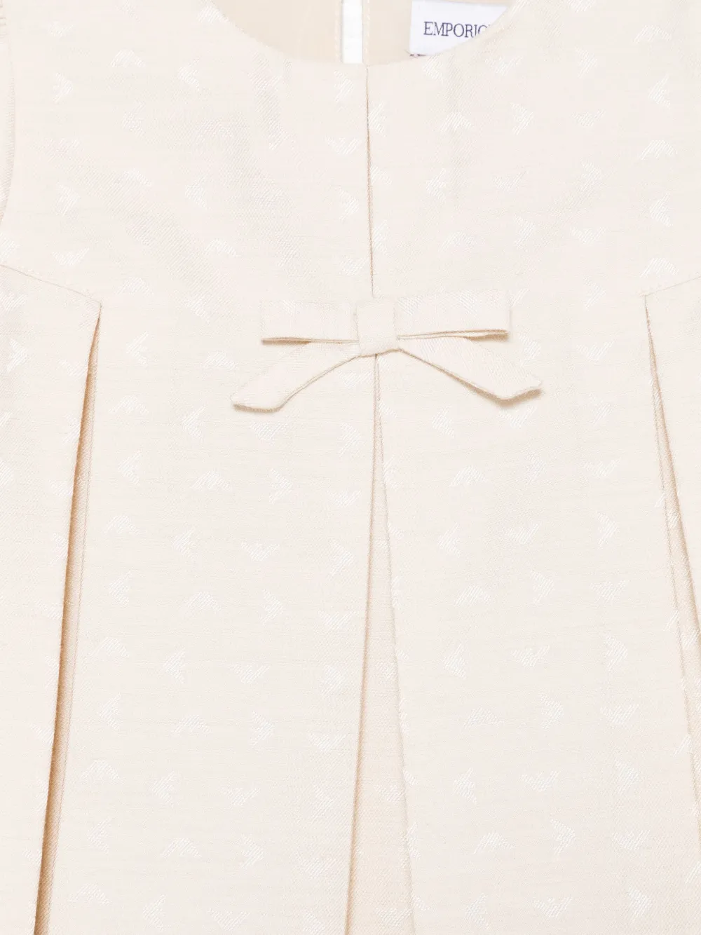Emporio Armani Kids Jurk met logo-jacquard Beige