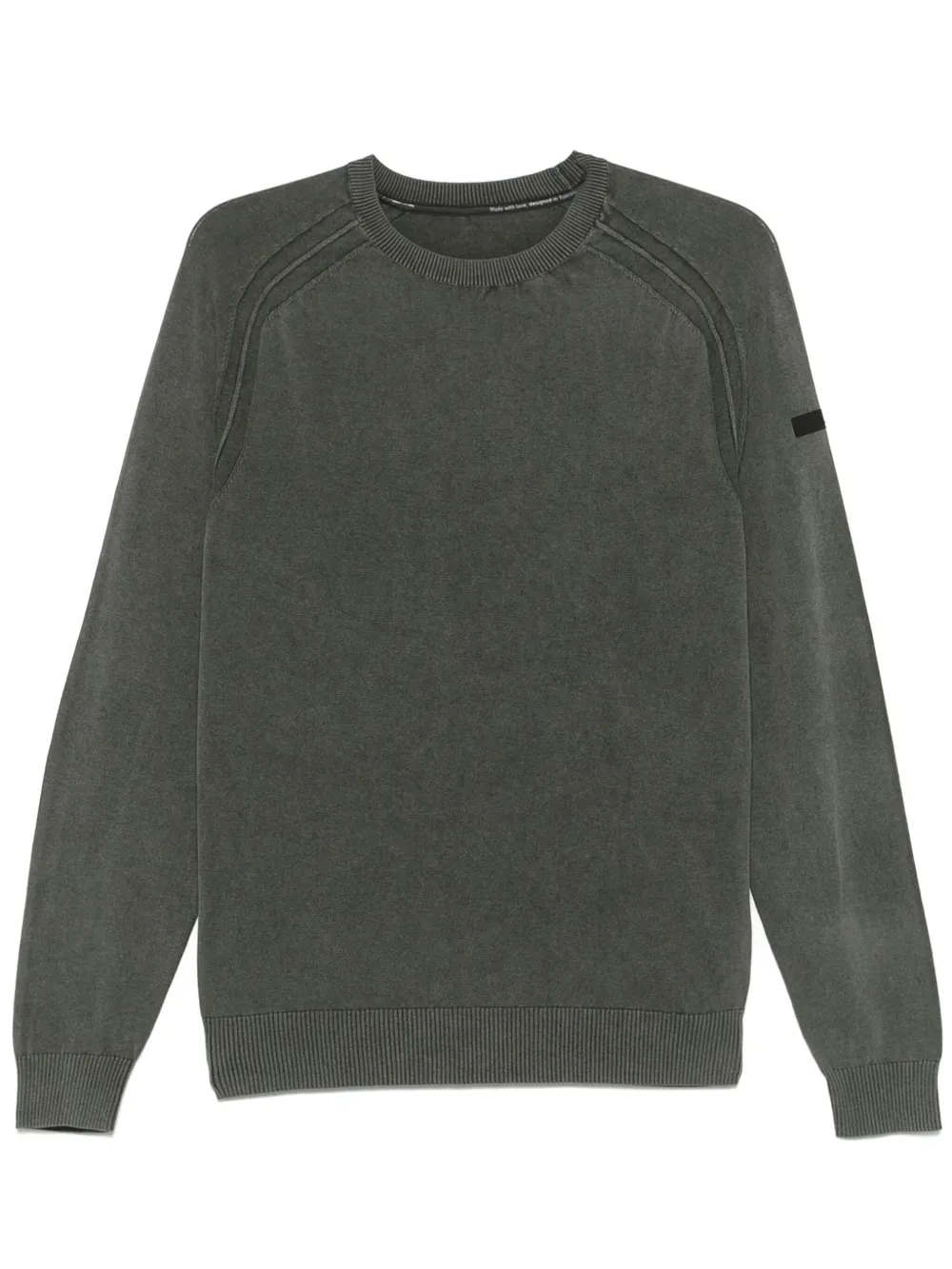 washed-effect crew-neck sweater