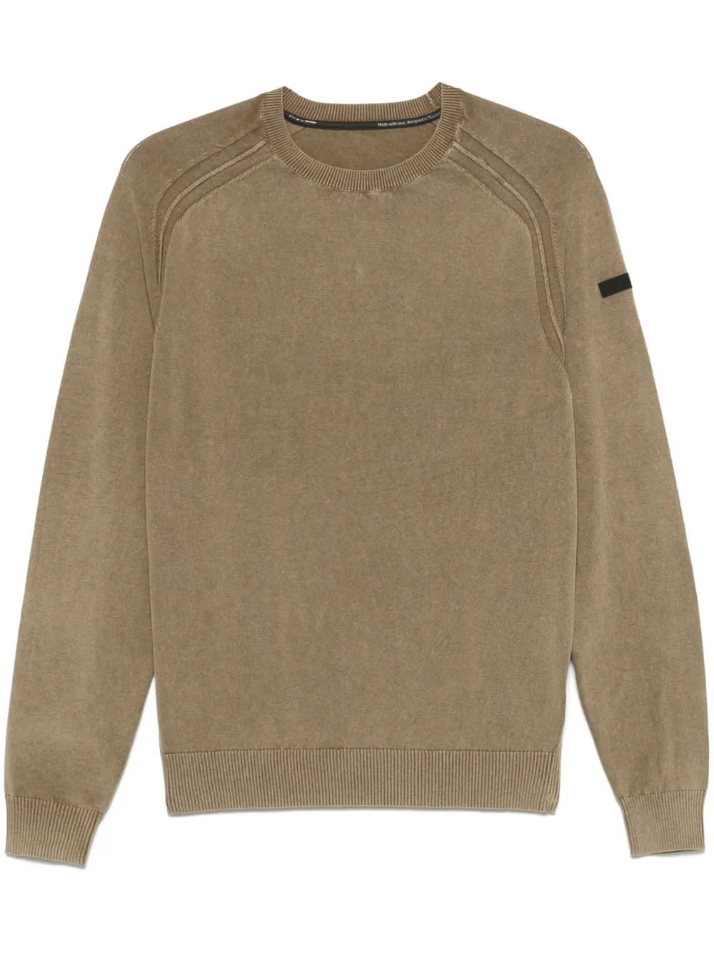 washed-effect crew-neck sweater