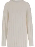 Allude ribbed sweater - White