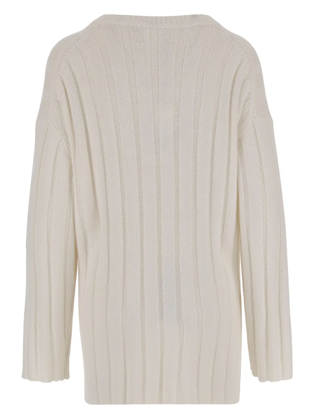 Allude Geribbelde sweater - Wit