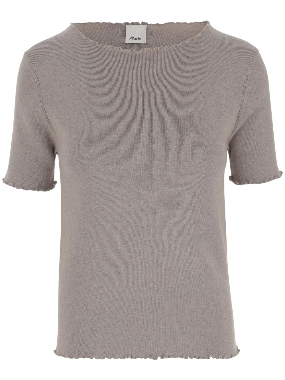 Allude T-shirt met boothals Beige