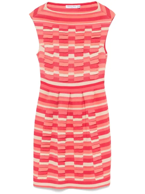 Christian Dior Pre-Owned vestido corto con rayas estampadas