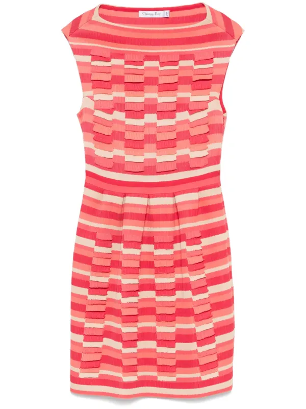 Dior Striped Mini Dress - Pink