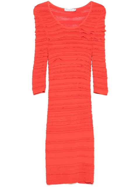 Christian Dior Pre-Owned ruffle-detail midi dress