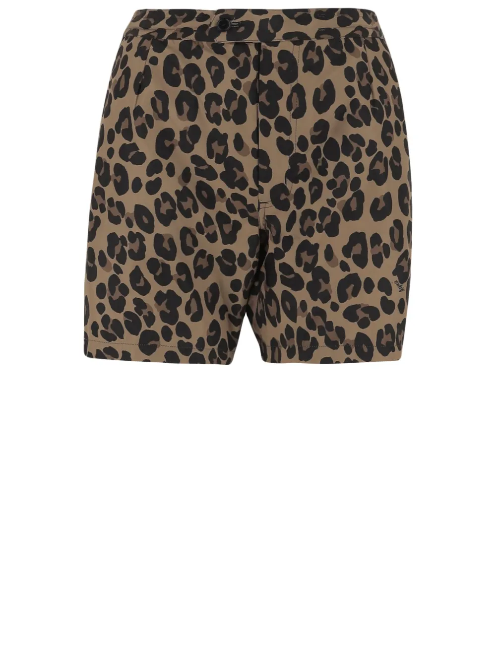 Aspesi Leopard-print Shorts In Brown