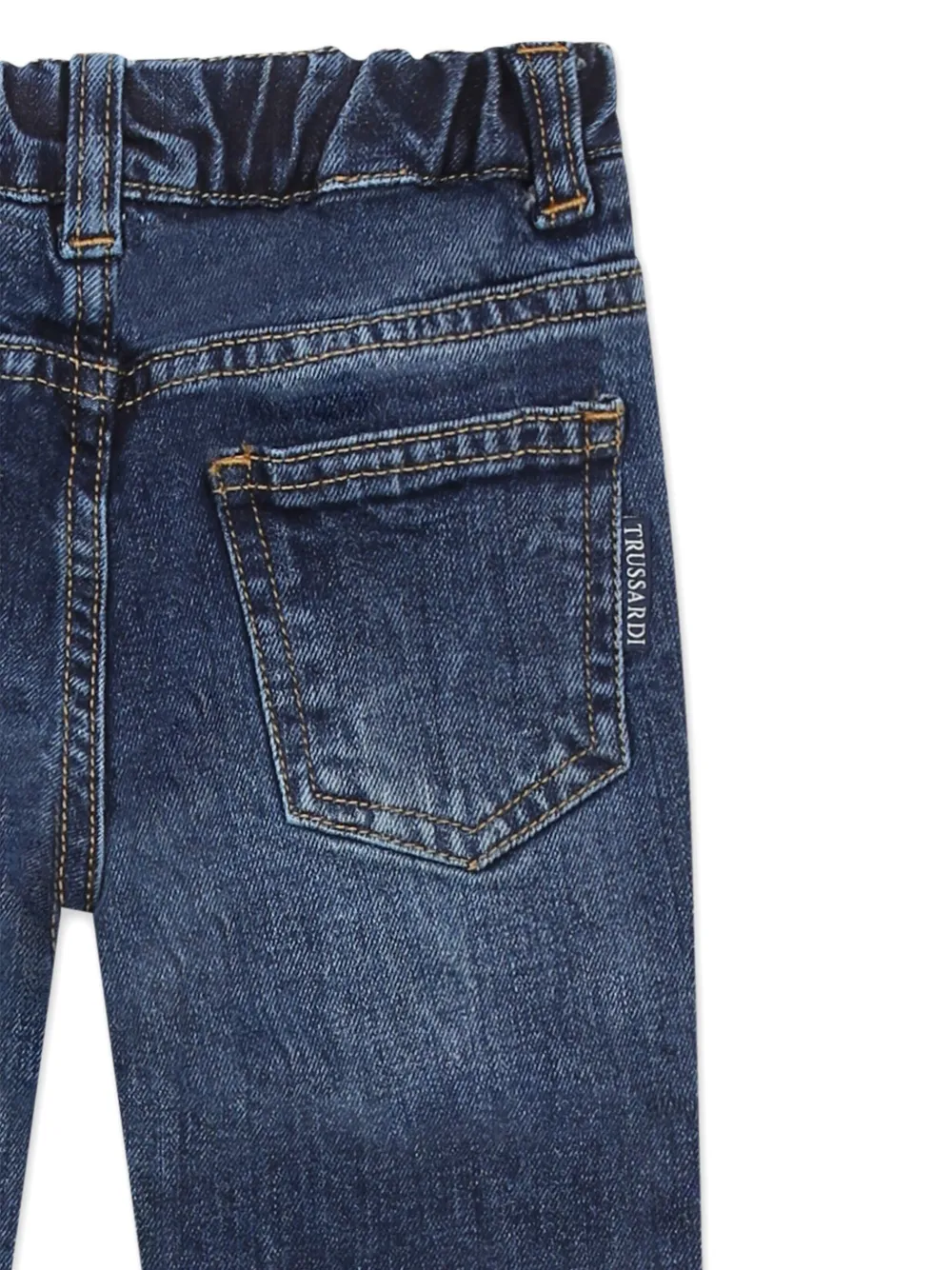 Shop Trussardi Junior Straight-leg Jeans In Blue