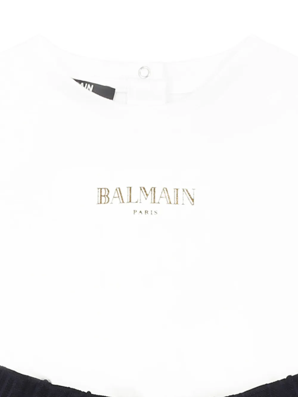 Balmain Kids Jurk met logoprint Wit